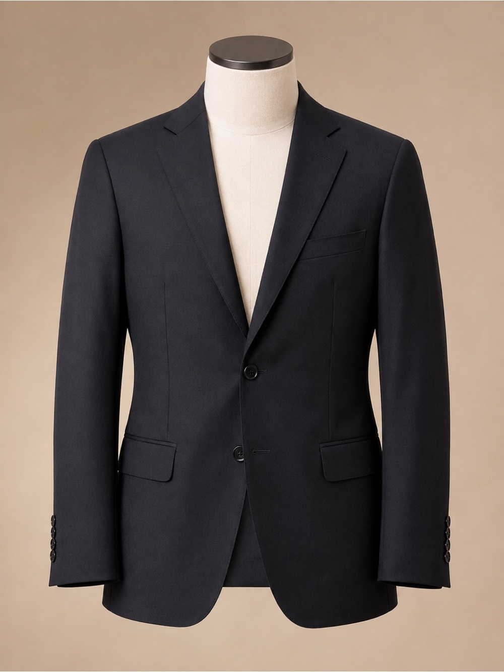 Armani Collezioni Metropolitan Black Wool Blazer Size 46R
